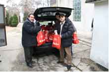 Pastors collect parcels